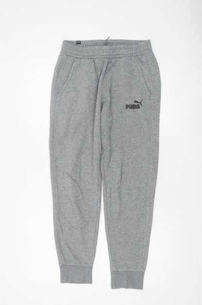 Mens UK Size S PUMA Regular Fit Jogger Grey Trousers