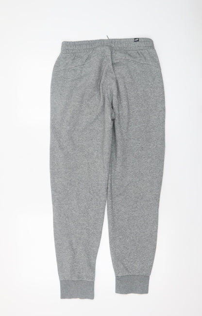 Mens UK Size S PUMA Regular Fit Jogger Grey Trousers