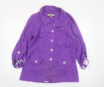 Womens UK Size L Paco Boutique Purple Basic Jacket