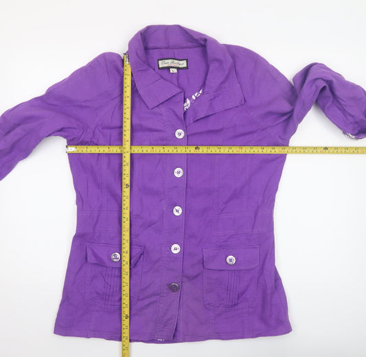 Womens UK Size L Paco Boutique Purple Basic Jacket