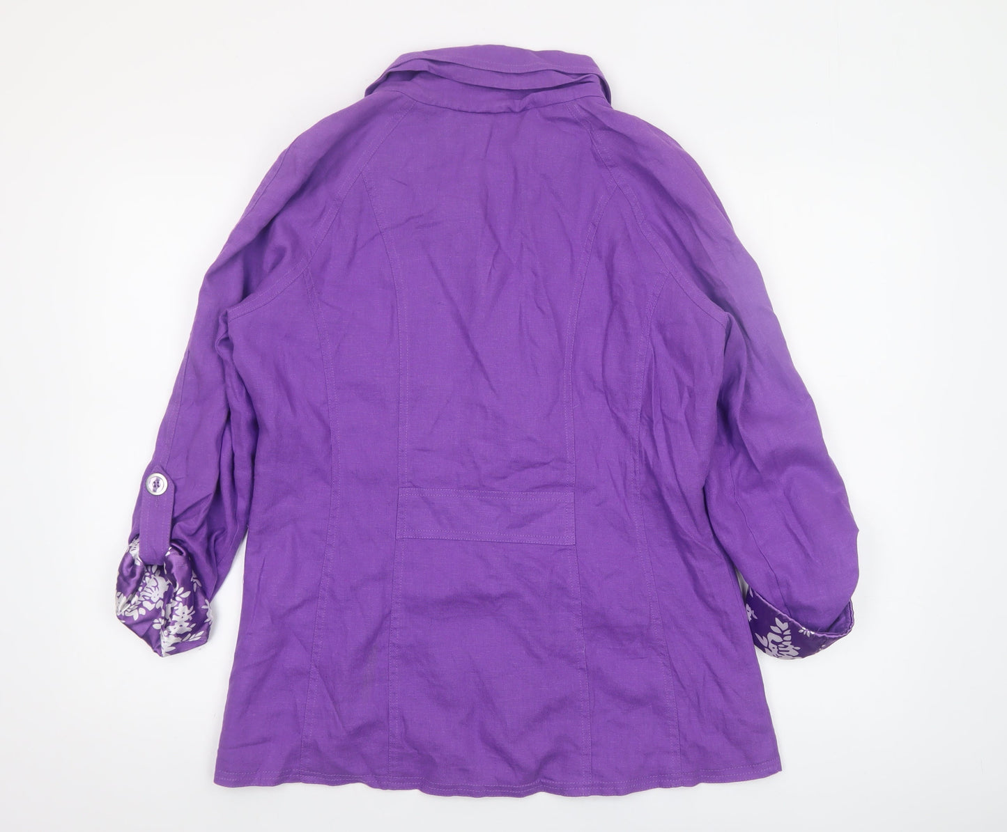 Womens UK Size L Paco Boutique Purple Basic Jacket