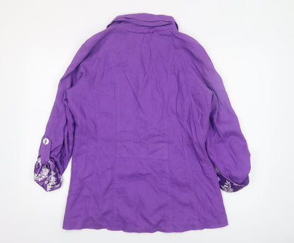 Womens UK Size L Paco Boutique Purple Basic Jacket
