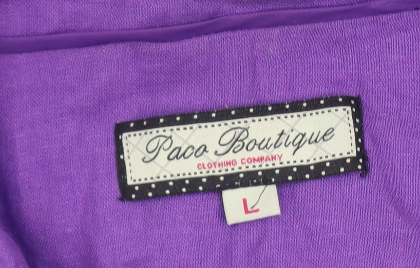 Womens UK Size L Paco Boutique Purple Basic Jacket