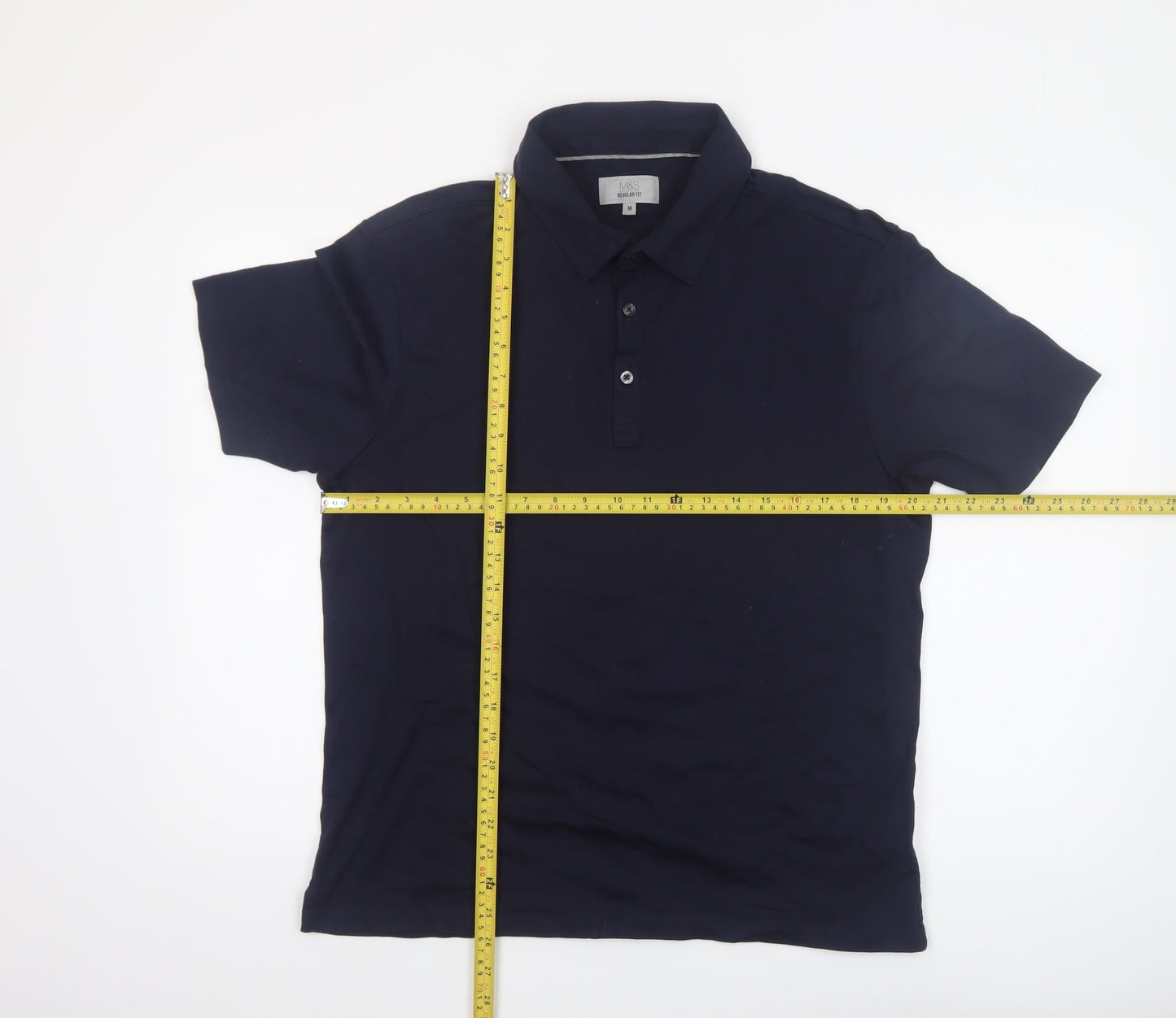 Mens UK Size M Marks and Spencer 100% Cotton Polo Shirt