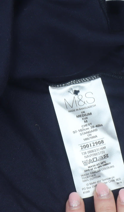 Mens UK Size M Marks and Spencer 100% Cotton Polo Shirt