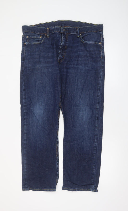Mens UK Size L Levi Strauss & Co Regular Fit Straight Blue Jeans