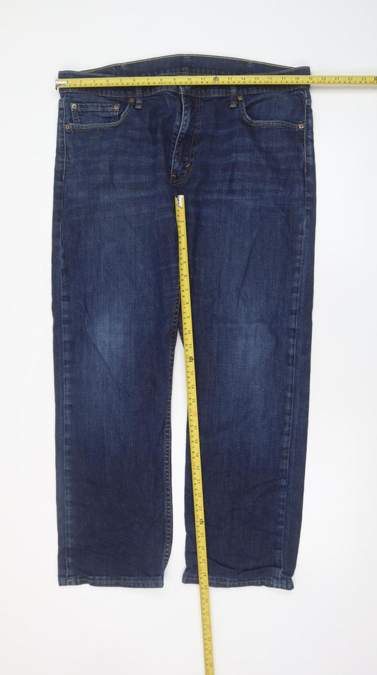 Mens UK Size L Levi Strauss & Co Regular Fit Straight Blue Jeans