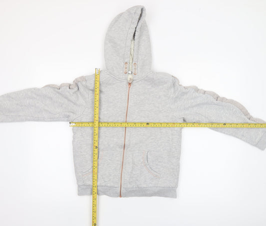 Girls UK Size 11-12 Years Marks and Spencer Grey Full Zip Hoodie