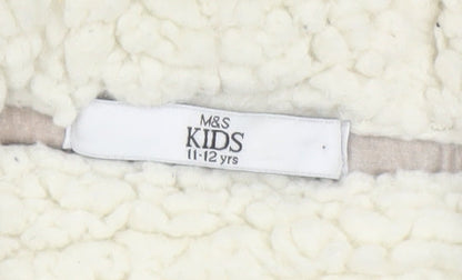 Girls UK Size 11-12 Years Marks and Spencer Grey Full Zip Hoodie