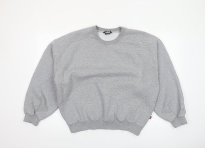 WU Project Grey Crew Neck Sweatshirt Women Small Fleece Lined Pullover