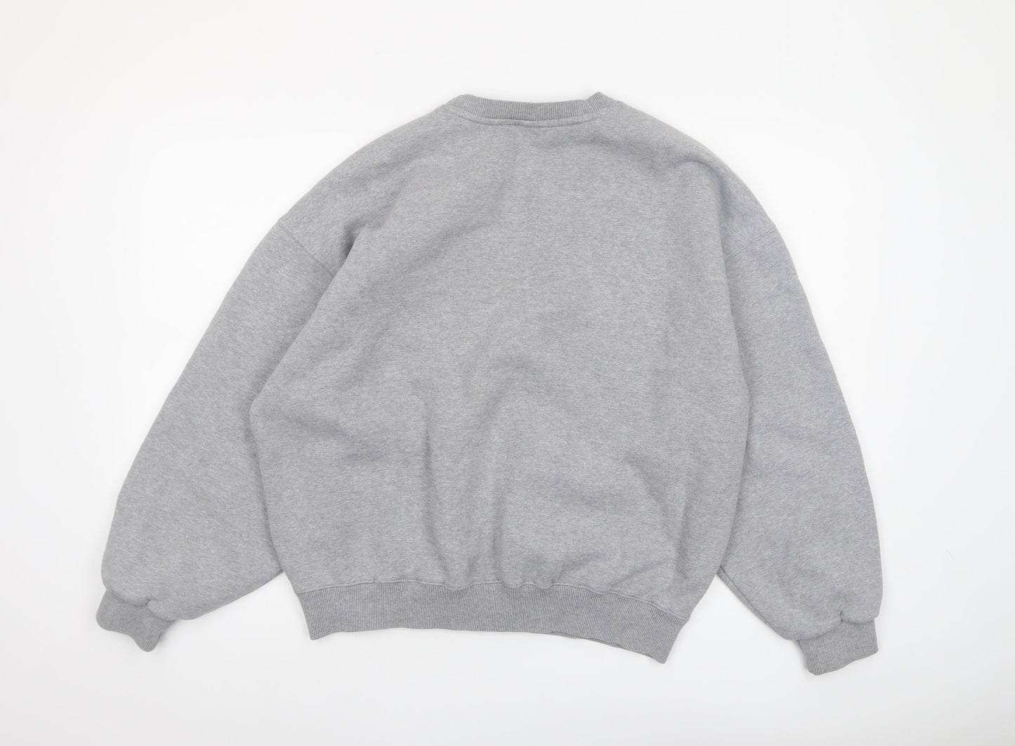 WU Project Grey Crew Neck Sweatshirt Women Small Fleece Lined Pullover