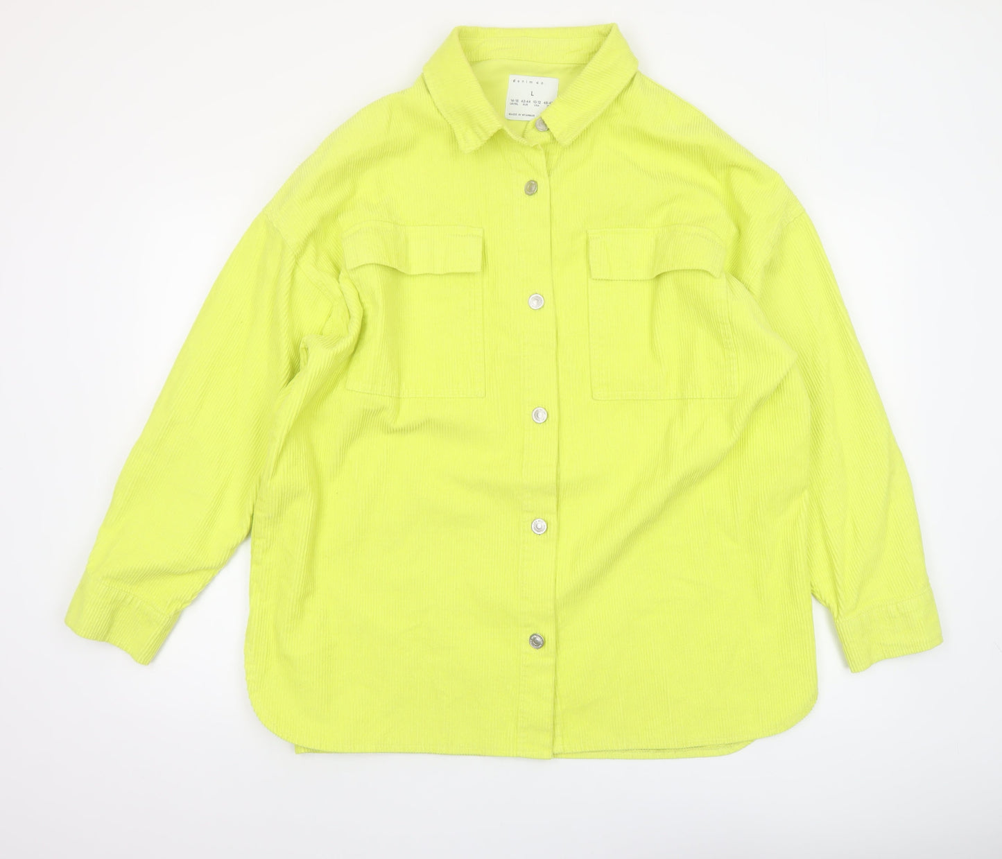 Womens UK Size L Denim Co. Yellow Basic Jacket