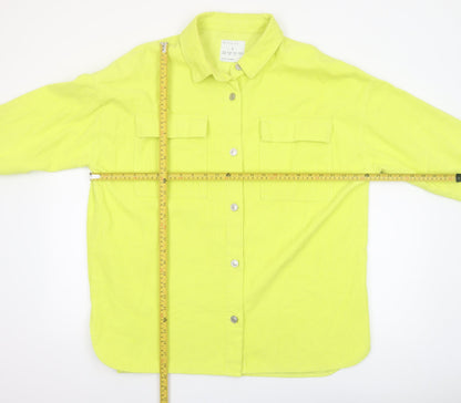 Womens UK Size L Denim Co. Yellow Basic Jacket