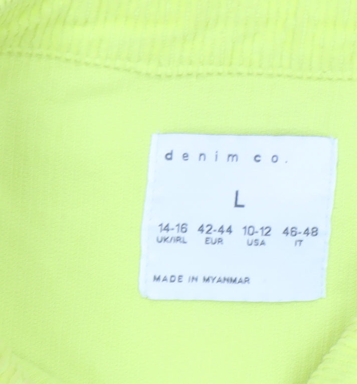 Womens UK Size L Denim Co. Yellow Basic Jacket