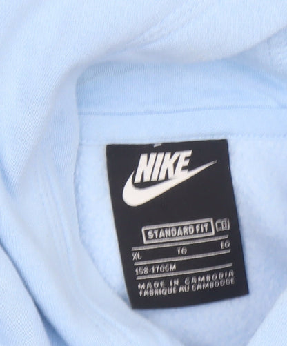 Girls UK Size XL Nike Blue Pullover Hoodie