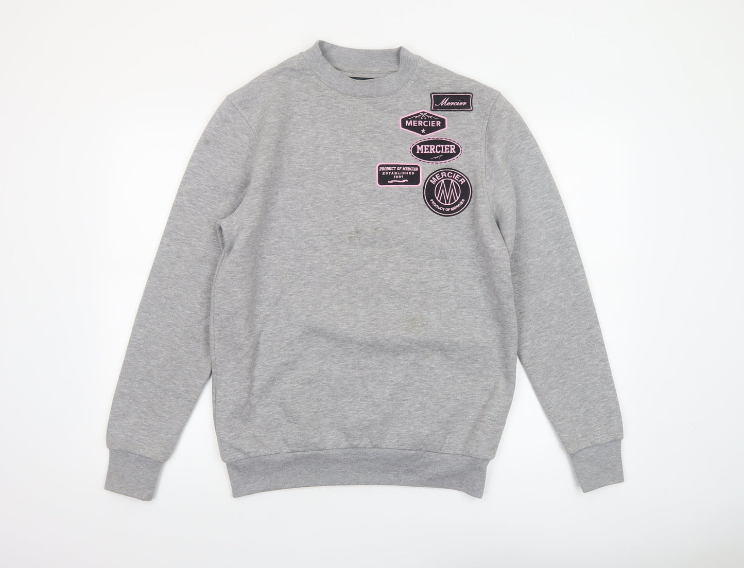 Mens UK Size XS Mercier Grey Pullover Sweatshirt