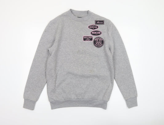 Mens UK Size XS Mercier Grey Pullover Sweatshirt