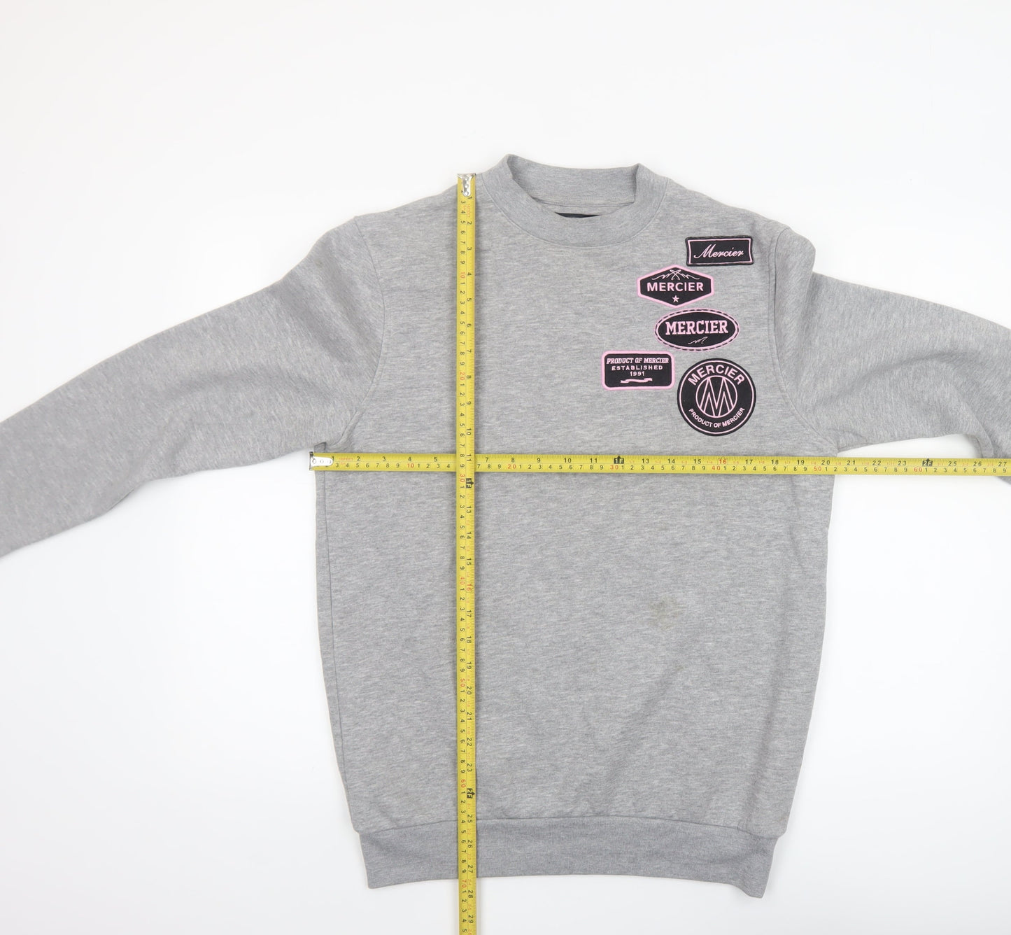 Mens UK Size XS Mercier Grey Pullover Sweatshirt