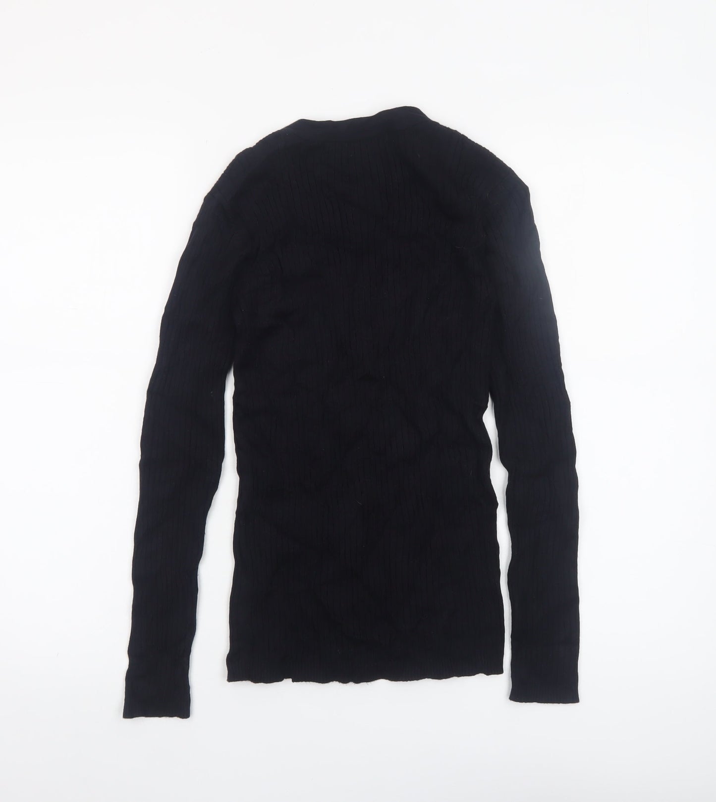 Womens UK Size M Zara Black Cardigan Jumper