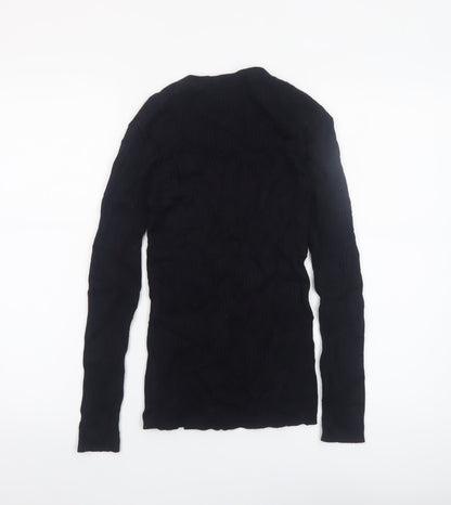 Womens UK Size M Zara Black Cardigan Jumper