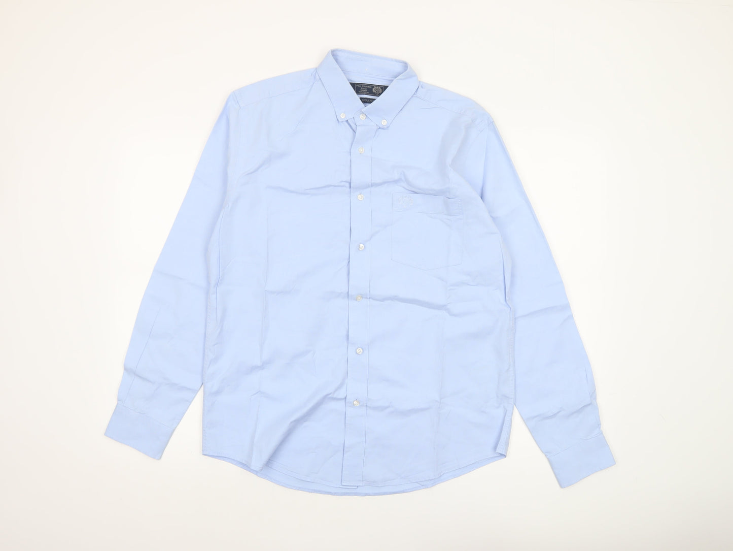 Mens UK Collar Size M Paul Costelloe Living Smart Blue  Dress Shirt