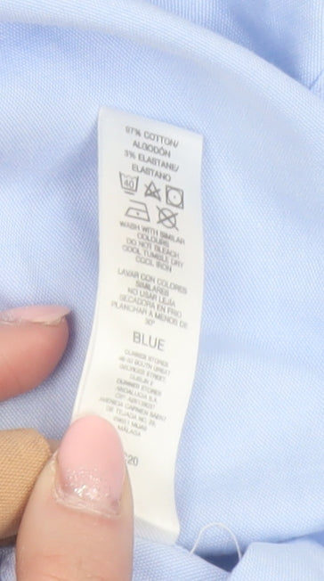 Mens UK Collar Size M Paul Costelloe Living Smart Blue  Dress Shirt