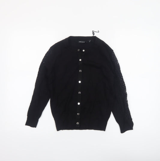 Womens UK Size S Karen Millen Black Cardigan Jumper