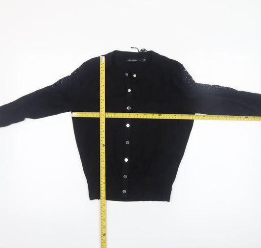 Womens UK Size S Karen Millen Black Cardigan Jumper