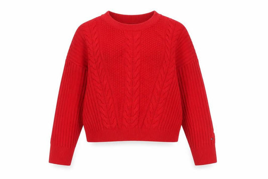 Womens UK Size S Tommy Hilfiger Red Pullover Jumper
