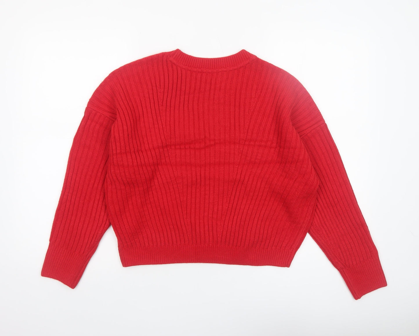 Womens UK Size S Tommy Hilfiger Red Pullover Jumper