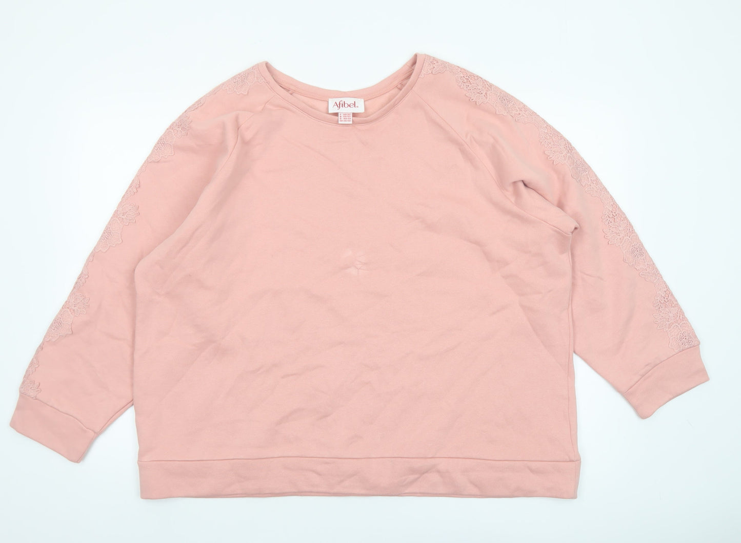 Womens UK Size 20/22 Afibel Pink Pullover Sweatshirt