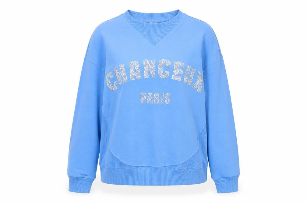 Womens UK Size M River Island Blue Pullover Sweatshirt