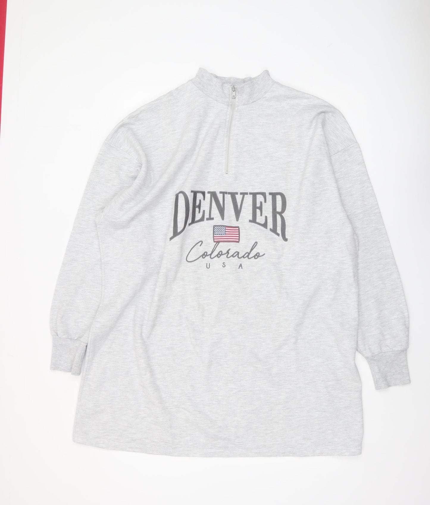 Womens UK Size 14 ASOS Design Grey Pullover Sweatshirt