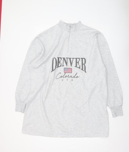 Womens UK Size 14 ASOS Design Grey Pullover Sweatshirt