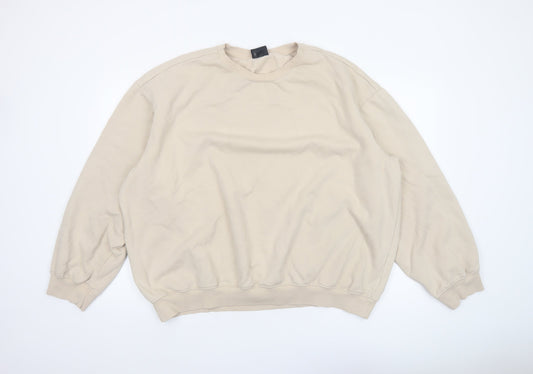 Mens UK Size 2XL H&M Beige Pullover Sweatshirt