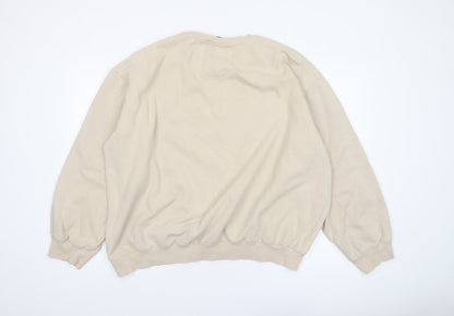 Mens UK Size 2XL H&M Beige Pullover Sweatshirt