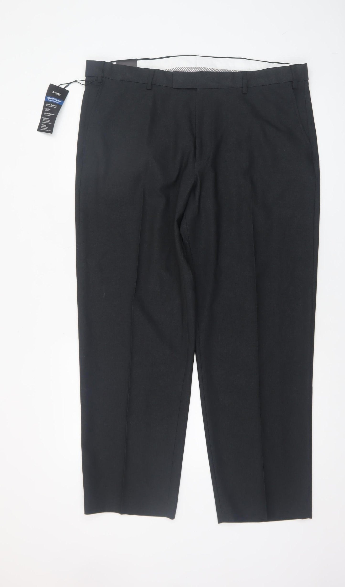 Dunnes Stores Men's Black Tailored Dress Trousers 38W 29L Regular Fit