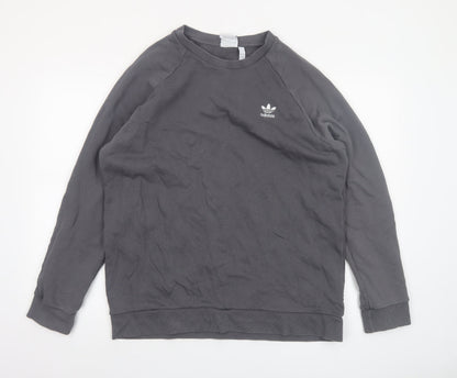 Mens UK Size L adidas Grey Pullover Sweatshirt