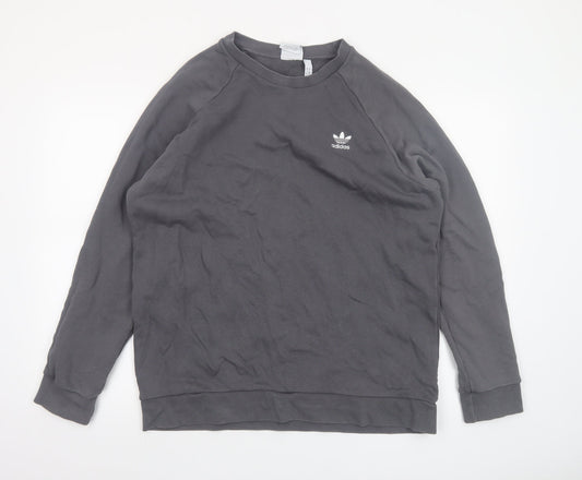 Mens UK Size L adidas Grey Pullover Sweatshirt