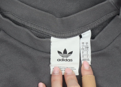 Mens UK Size L adidas Grey Pullover Sweatshirt