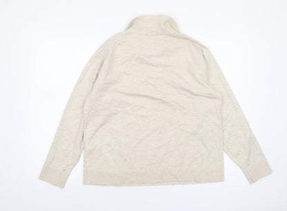 Womens UK Size XS/S Parfois Beige Henley Jumper