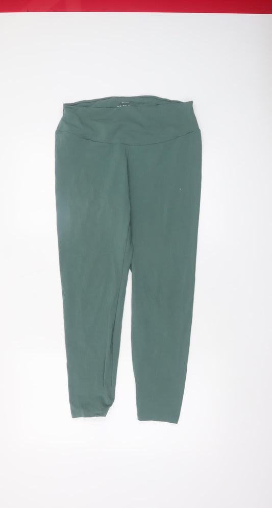Womens UK Size XL Oysho Slim Fit Leggings Green Leggings
