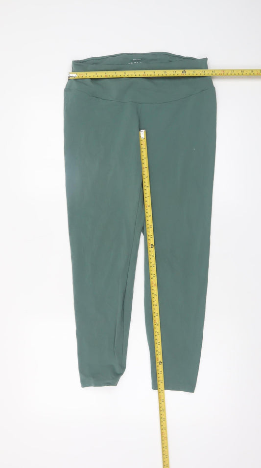 Womens UK Size XL Oysho Slim Fit Leggings Green Leggings