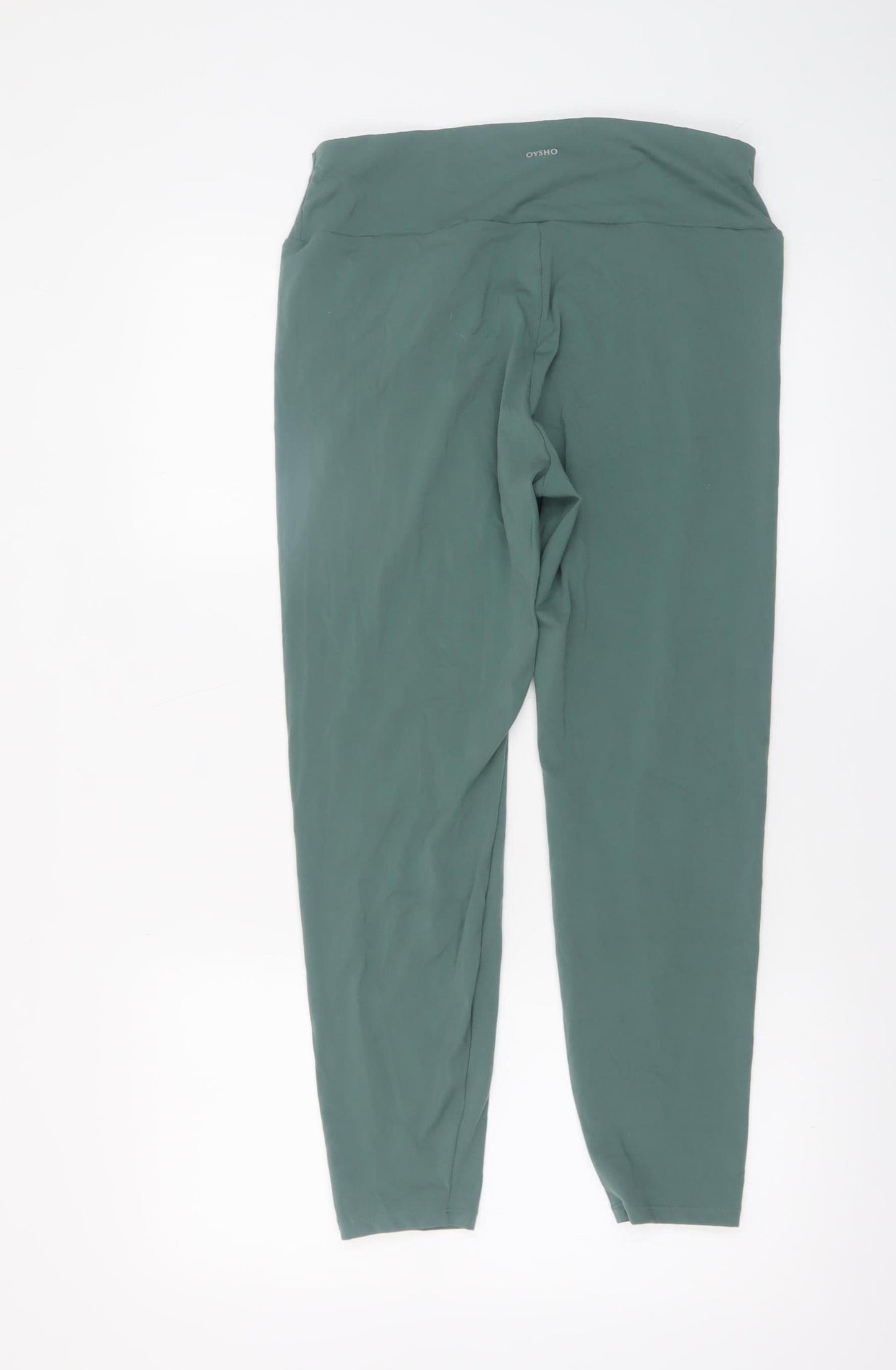 Womens UK Size XL Oysho Slim Fit Leggings Green Leggings