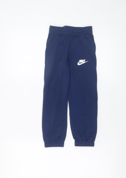 Boys UK Size 4-5 Years Nike Regular Fit Jogger Blue Trousers