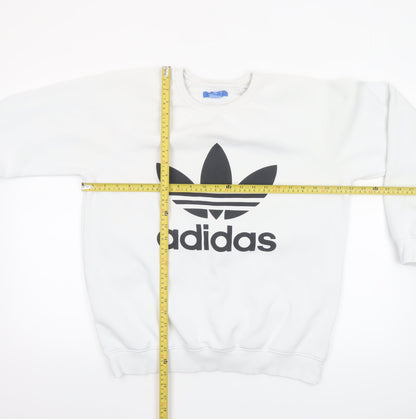 Mens UK Size M adidas White Pullover Sweatshirt