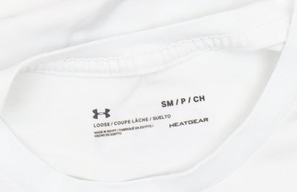 Mens UK Size S Under armour White  T-Shirt