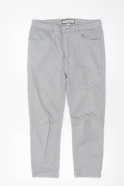 Womens UK Size 12 Paco Boutique Regular Fit Chino Grey Trousers