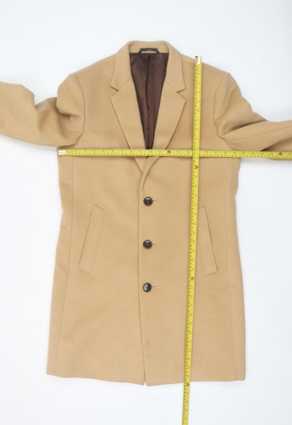 Mens UK Size M Primark Beige Overcoat