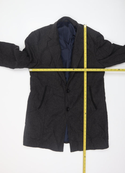 Mens UK Size M NEXT Grey Overcoat